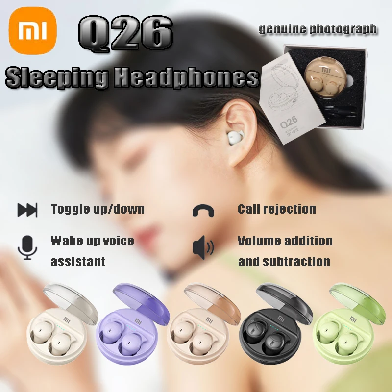 

Xiaomi Q26 Headphones Bluetooth 5.3 Sleeping Headphones Wireless Earbuds Invisible Comfortable Noise Canceling Headphones