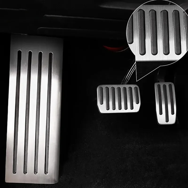 

Для педальных колодок Tesla Model3 2023, чехлы для моделей 3 Y 2022, аксессуары, металлический автомобильный упор для педалей акселератора, модель Tesla Three ModelY