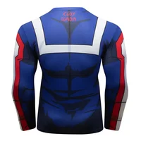 Économie College en 3D Anime pour hommes, chemises de compression, t-shirts à manches longues, t-shirts de fitness, t-shirt 1