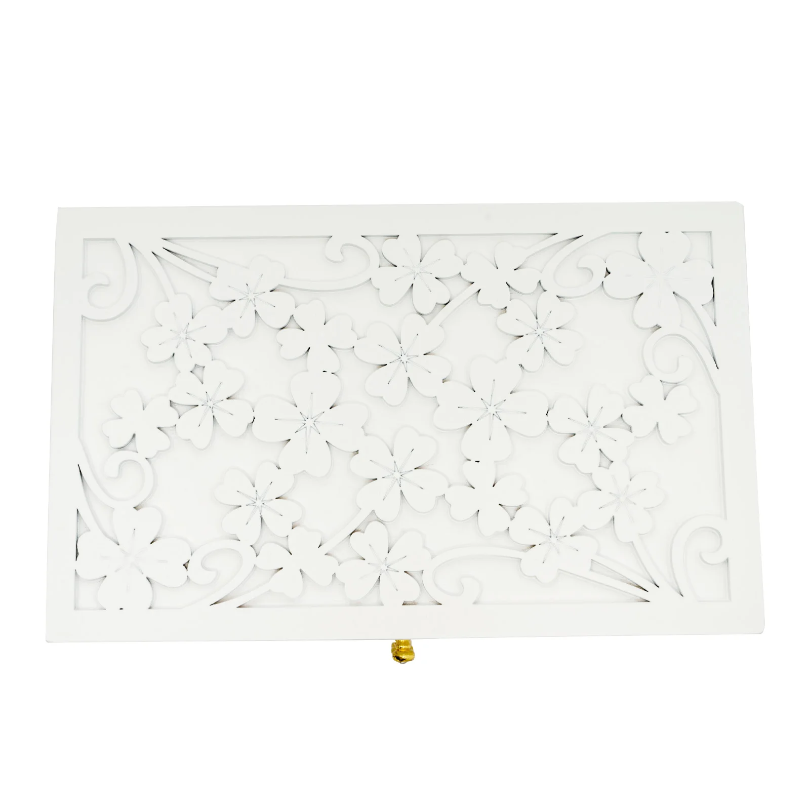 Anspruchsvoller 6-stöckiger Schmuck-Organizer, hergestellt mit Glasplatte und Plüsch-Samt-Innenräumen, moderne Aufbewahrungsbox für weißes Ring-Display – Detail 27