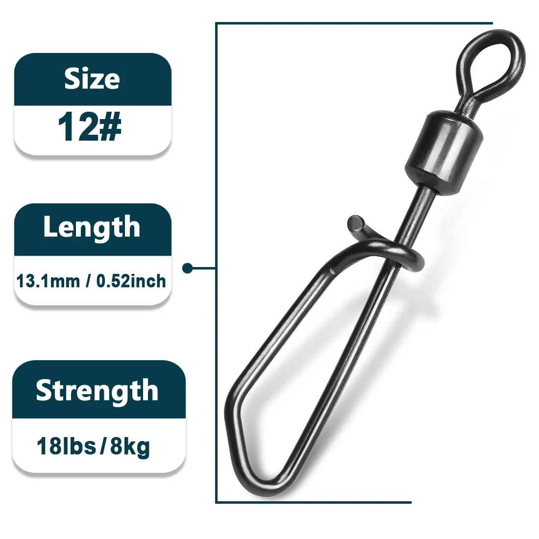 Snap Swivels Dr.Fish Fishing Swivels & Snaps – Stainless Steel, 42 ...