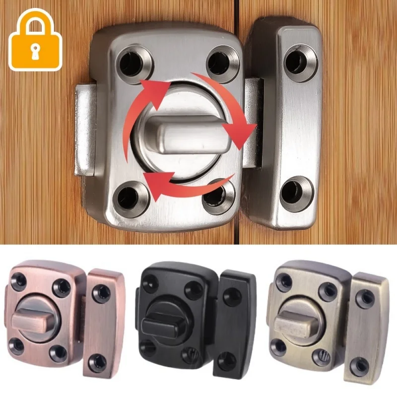 Zinc Alloy Home Security Latch Rotate Bolt Latch Gate Latches Door Slide Lock Twist Rotating Barrel Lock thicker bolt latch door latch