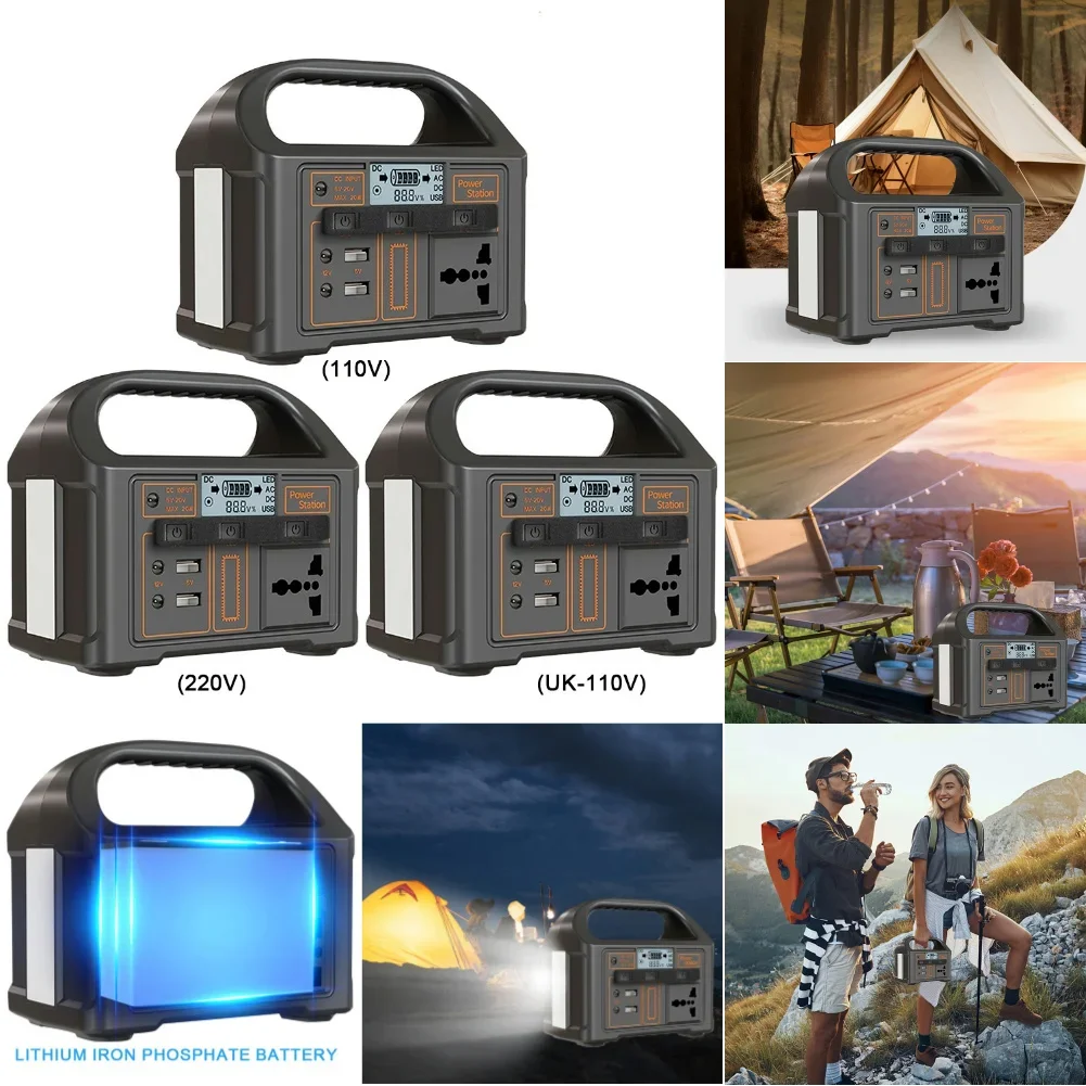 100W 24000mAh Power Bank 220V/110V Portable Power Station 76.8Wh Solar Generator LiFePO4 Outdoor Energy For Camping Tent Travel