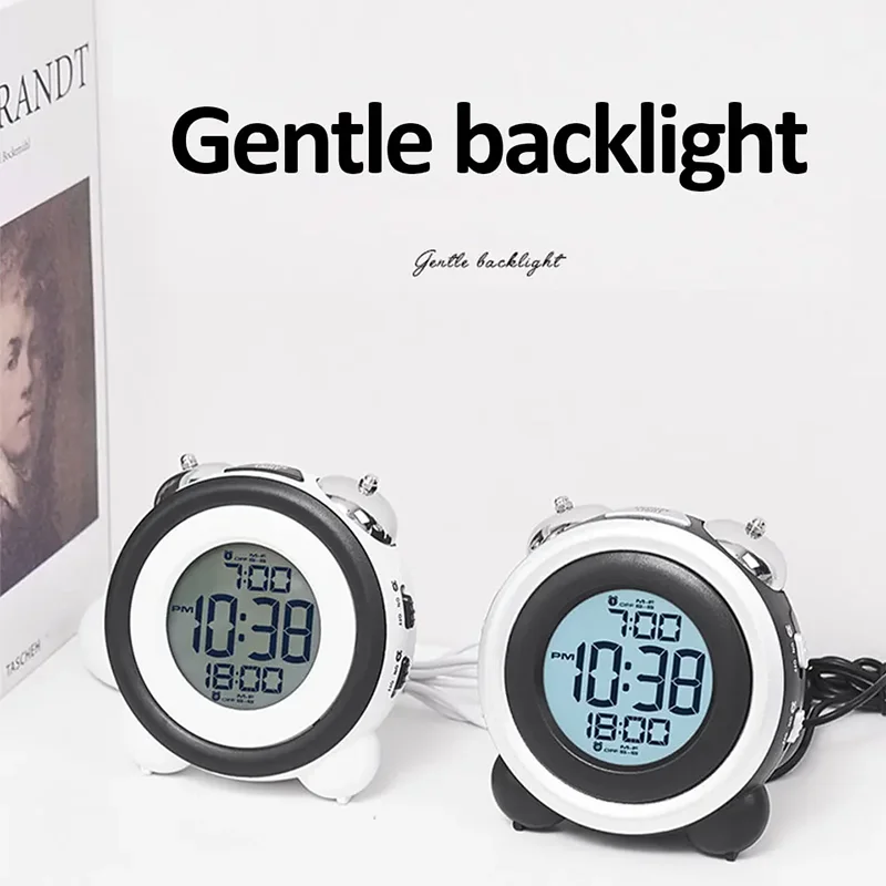 Vibrating Dual Alarm Clock for Deep Sleepers and Hearing Impaired