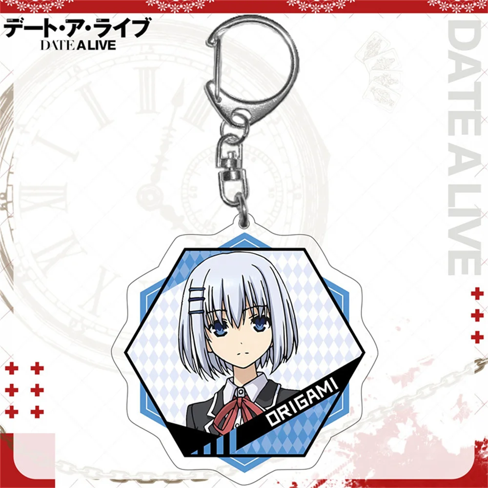 6 cm Charm Anime Fans Geschenke HD Charakter DATE A LIVE Acryl Schlüsselanhänger Tokisaki Kurumi Quadratic Element Ornament Serie – Detail 6