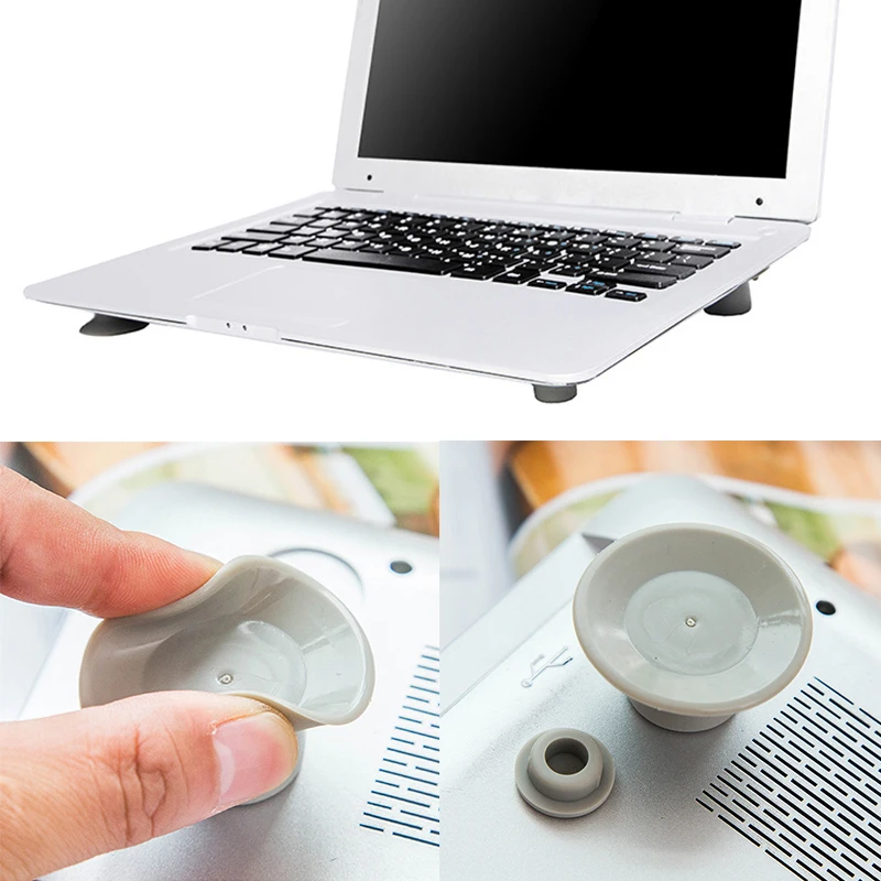 

4pcs/set PVC Laptop Sucker Thermal Bracket Fan Heat Pad Notebook Heighten Cooling Pad Computer Cooling Stand Support