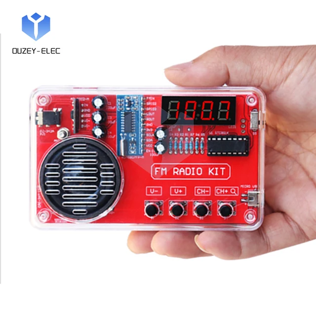 FM Radio DIY Kit 50~108MHz Adjustable Frequency Radio DIY with Speaker Digital Display Multifunction Wireless Radio Receiver