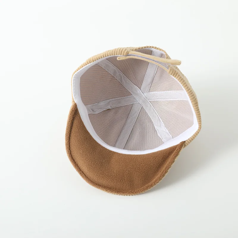 Cute Bear Ear Baby Baseball Cap Autumn Winter Warm Corduroy Caps For Infant Toddler Outdoor Casual Sun Hat 5