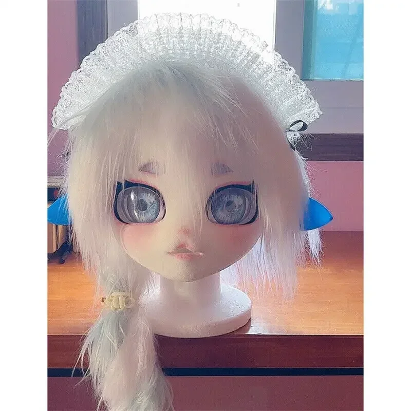 Premade Fursuits Head Cat Maid Braided Kigurumi Furry Full Head Mask Lolita Cosplay Costumes Animal Furries Partial Fursuit