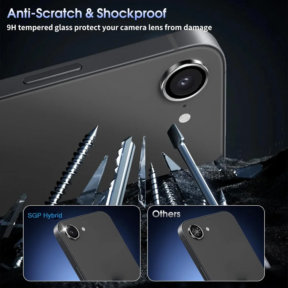 3D Metal Lens Glass Ring Camera Protector Case Cover