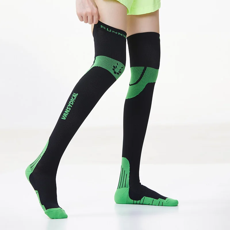 Over-the-knee Sports Socks Women Running Compression Socks Stockings for Marathon Cycling Football Basketball Veins Outdoor