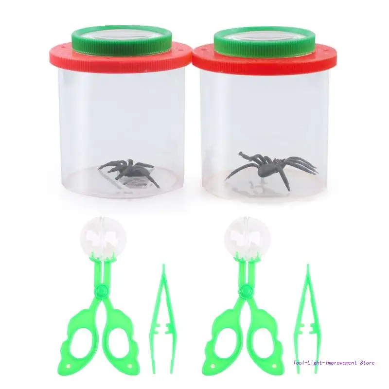 

Viewer 6 Pc Portable Insect Observation Box Insect Cage Magnifying Magnifier Container Catcher Cage for Kids