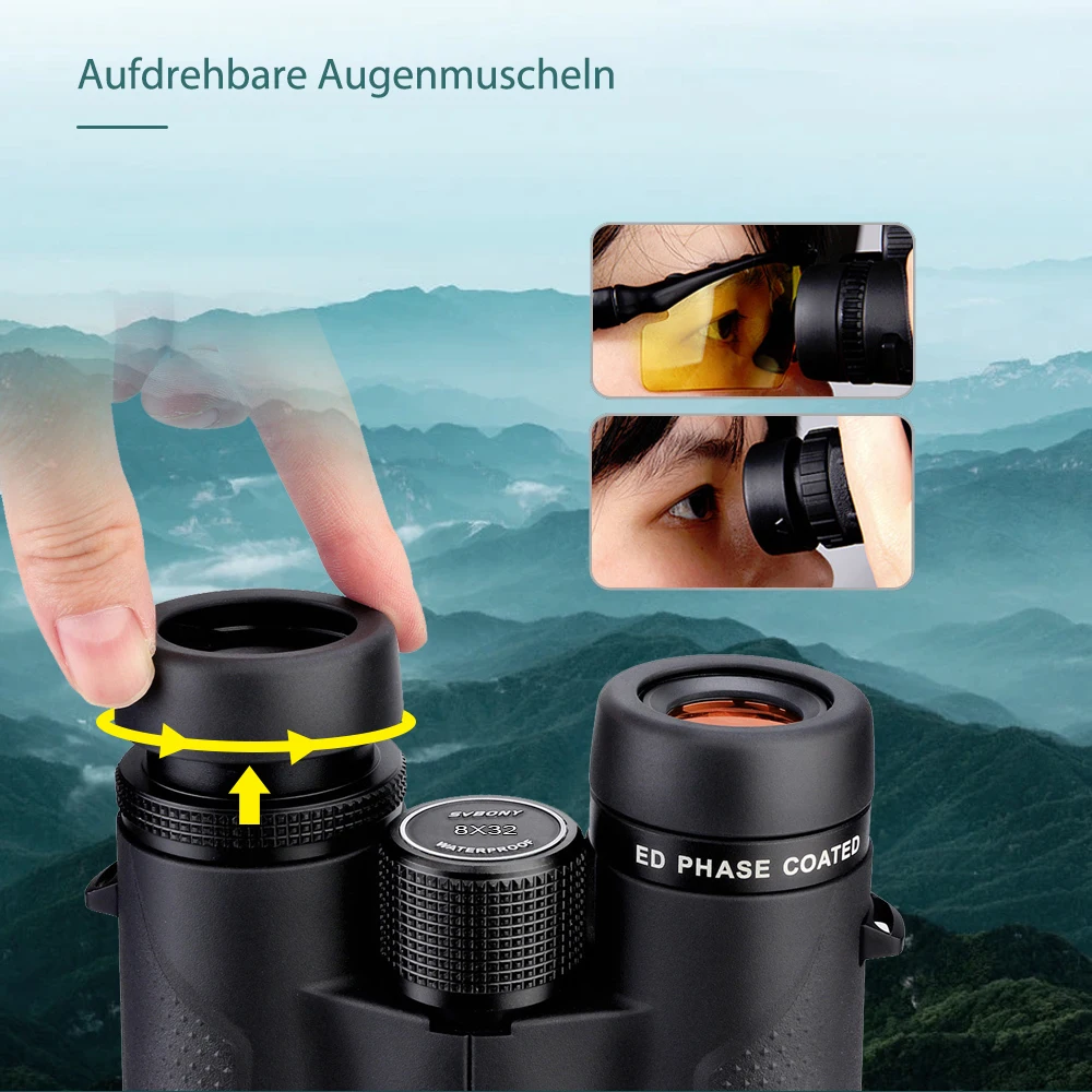 SVBONY SV202 ED Fernglas 8x32/8x42/10x42, IPX7 Wasserdicht FMC BAK4, Vogelbeobachtung, Sternbeobachtung, Camping, Reisen, Astronomie – Detail 21