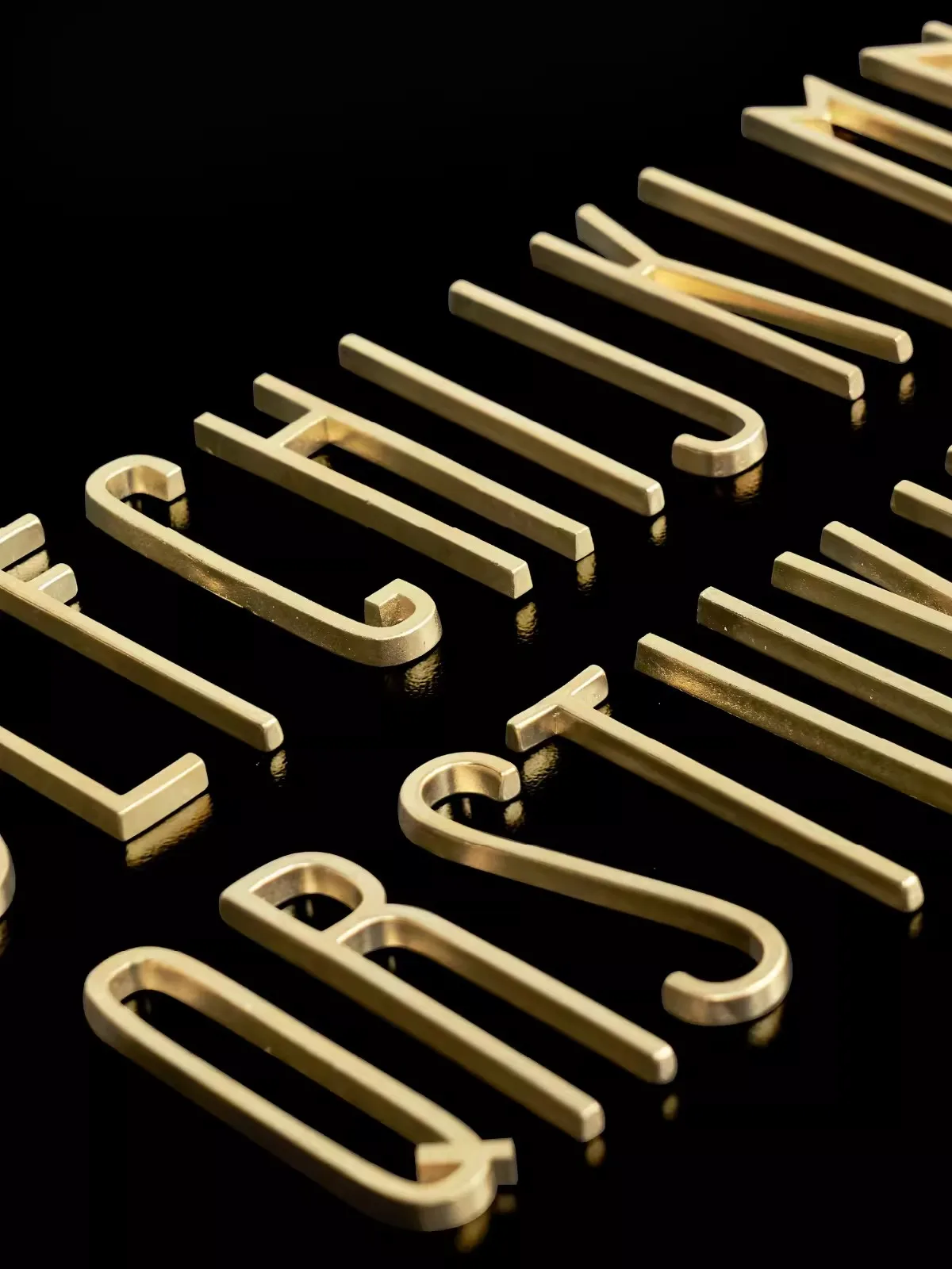 House Numbers 1 PC Solid Brass Gold House Numbers Wall Decoration