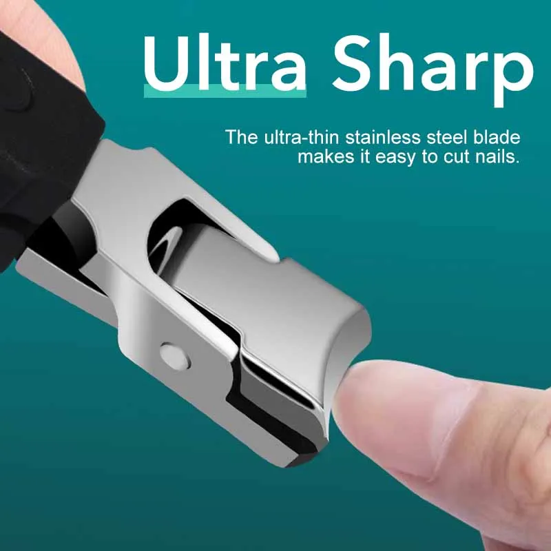 초광각 손톱 발톱 클리퍼, 두꺼운 손톱 커터, 매니큐어 페디큐어 도구, 1 개