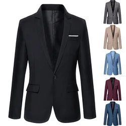 New Arrival Solid Casual One Button Men's Fashion Blazer For Business