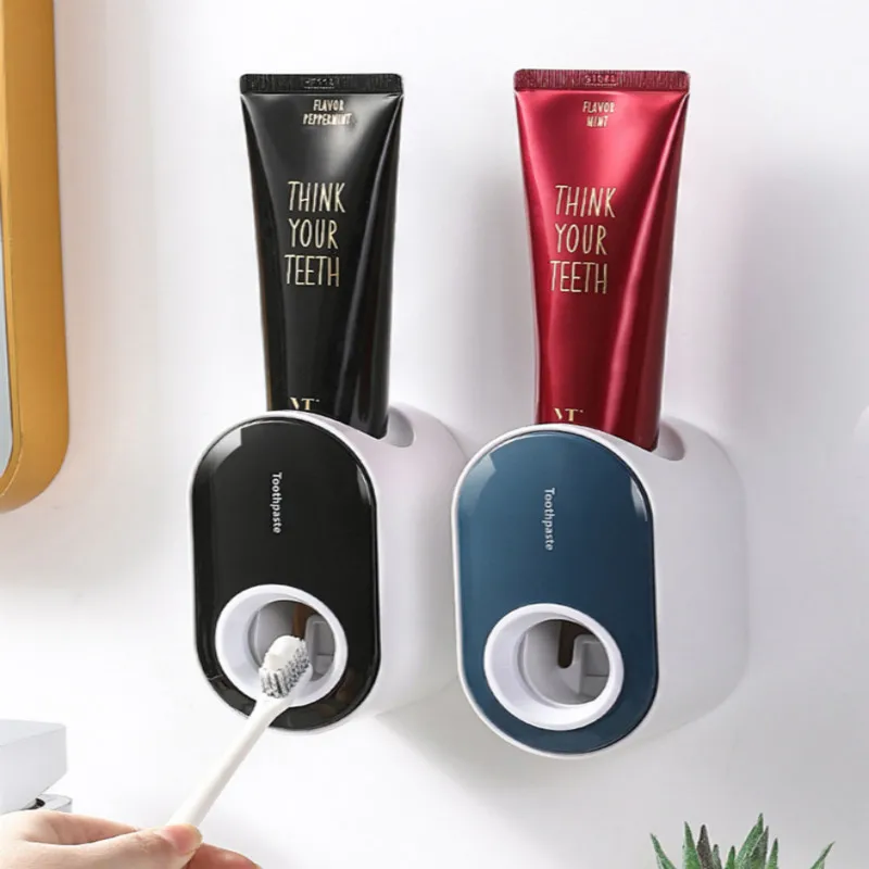 Automatic Toothpaste Dispenser Wall Mount Bathroom Bathroom Accessories Waterproof Toothpaste Squeezer Toothbrush Holder toothpaste squeezer toothpaste dispenser