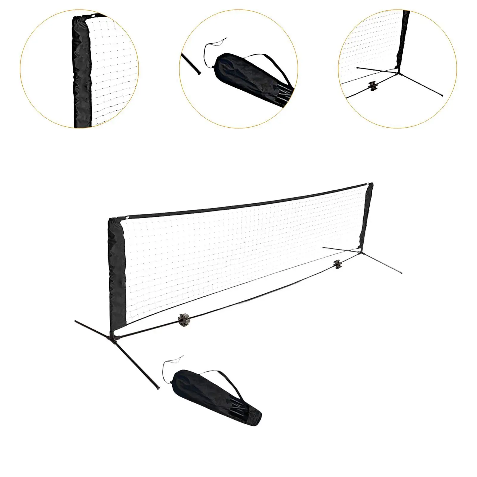 Portable Pickleball Net Pickle Ball Game Net 10 Feet with Carrying Bag Detachable Tennis Net for Pickleball Training Tennis