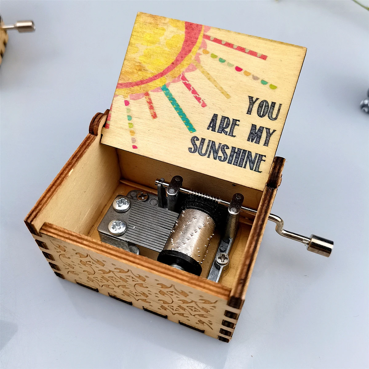 1pc, Mom Music Box Mum Gift, Mother Day Birthday Anniversary Thanksgiving To Mom From Daughter Son Hand Crank Musical Box Plays