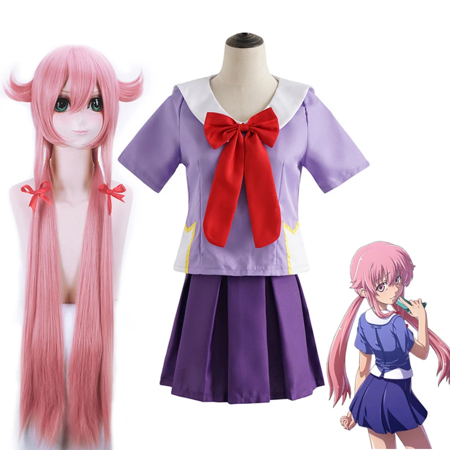 

Костюмы для косплея аниме Mirai Nikki Gasai Yuno, матросский костюм, школьная униформа, Женский костюм на Хэллоуин
