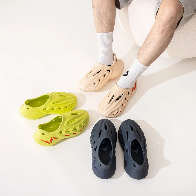 Men's Summer Light EVA Thick Soled Soft Anti-Slip Sandals Casual Comfortable Hole Shoes