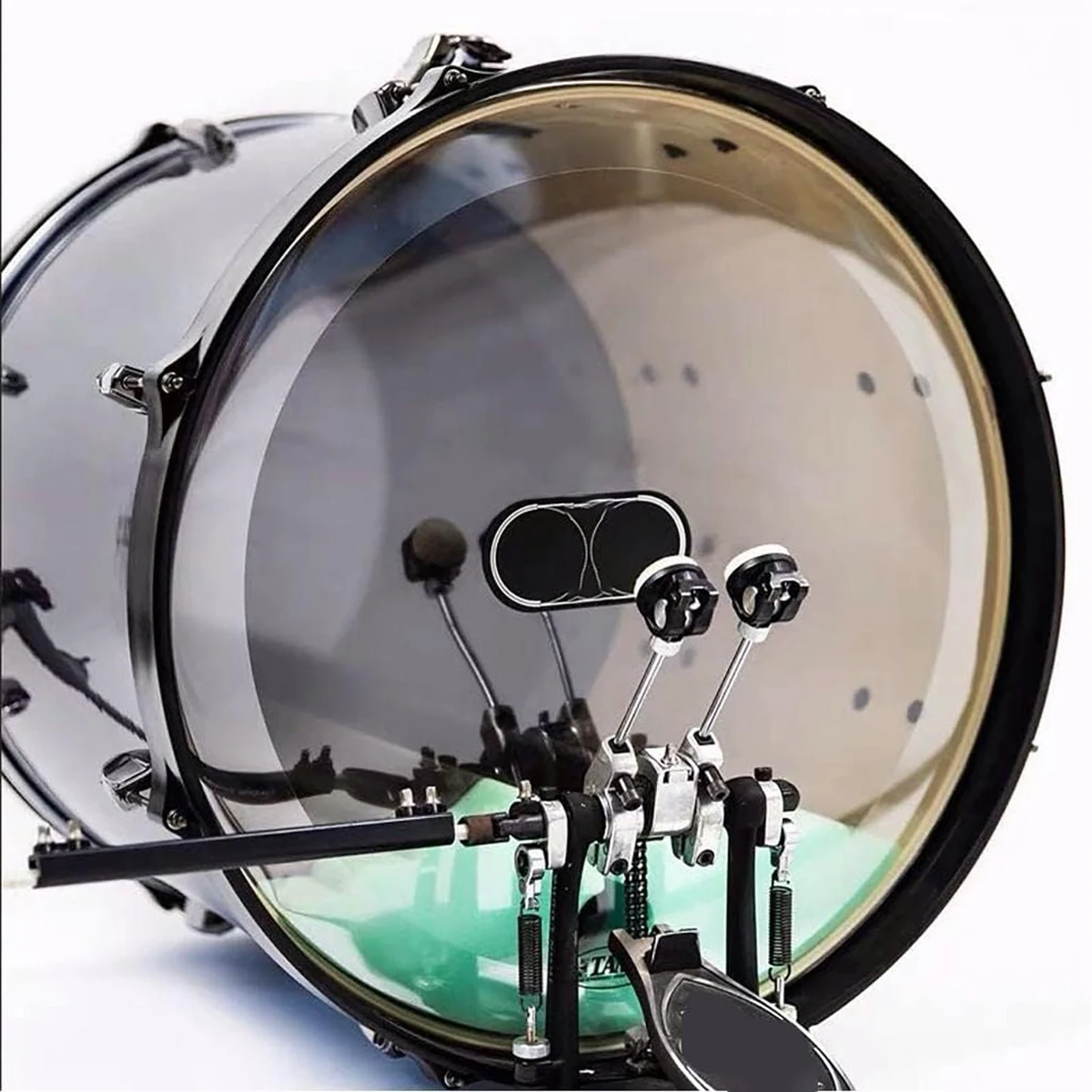 Drum percussion accessories Drum accessories Double Pedal Bass Drum Kick Patch Protection Drum Pedal Hammer Impact Pad Head Protector Percussion Instrument Accessories