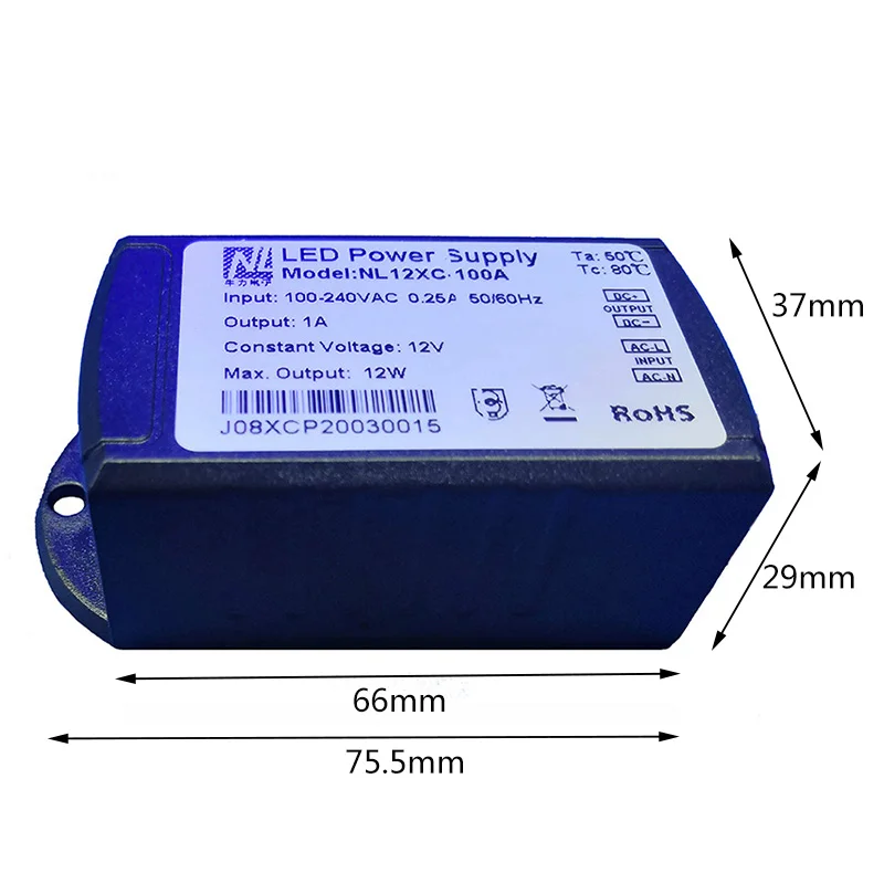 Led 전원 공급 장치 100-240V 12W DC 12V 1A 팬 드라이버 어댑터 Led 성장 조명용 LED 조명 변압기 Led 수족관 조명
