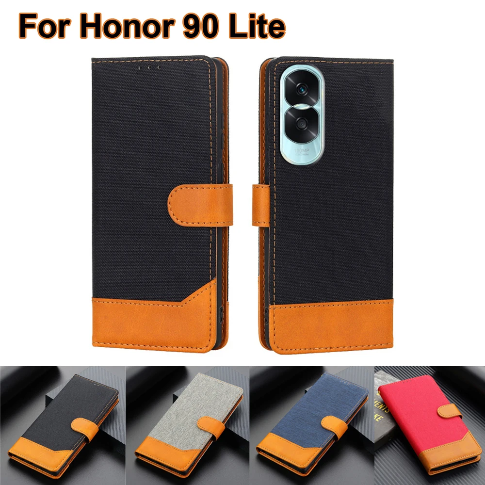 

Business Phone Cases For Coque Honor 90 Lite 5G 6.7" Case Wallet Capas Leather Flip Cover For Estuches Honor X50i CRT-AN00 Funda