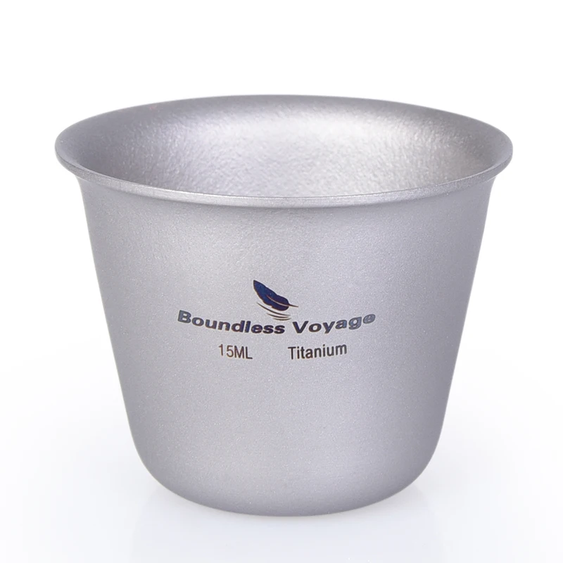Boundless Voyage Titanium Wine Cup Sake Beer Glass Espresso Tea Cup Outdoor Travel Drinkware Flask Flagon Teacup Mini 15ml 2