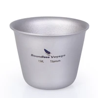 Boundless Voyage Titanium Wine Cup Sake Beer Glass Espresso Tea Cup Outdoor Travel Drinkware Flask Flagon Teacup Mini 15ml 2