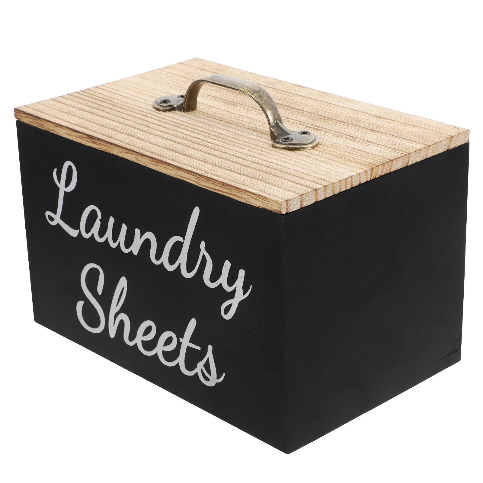 Laundry Room Storage Box Dryer Sheet Holder Large Capacity Wood Tissue Dispenser Fabric Softener Basket Multifunctional Easy 5