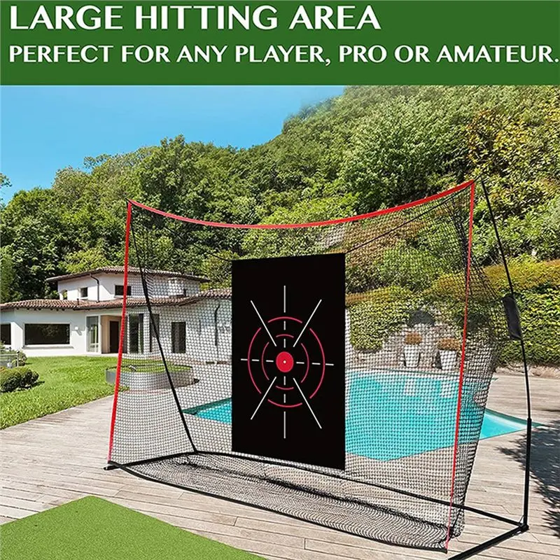 L71A 히팅 네트 골프 타겟 천 운동용 골프 히팅 케이지 훈련 보조기구 143X 100cm 휴대용 야드 히팅 연습용