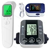 Medical Arm Blood Pressure Meter Tensiometers Tonometer Cuff Fever Thermometer Oximeter Heart Rate 3 IN 1 Set 2