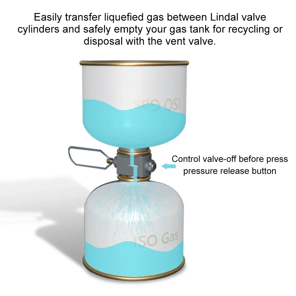 Gas Canister Refill Premium Gas Transfer Adapter for Camping Efficiently Refill Canisters with Black Valve Shifter Accessories gas refill adapter