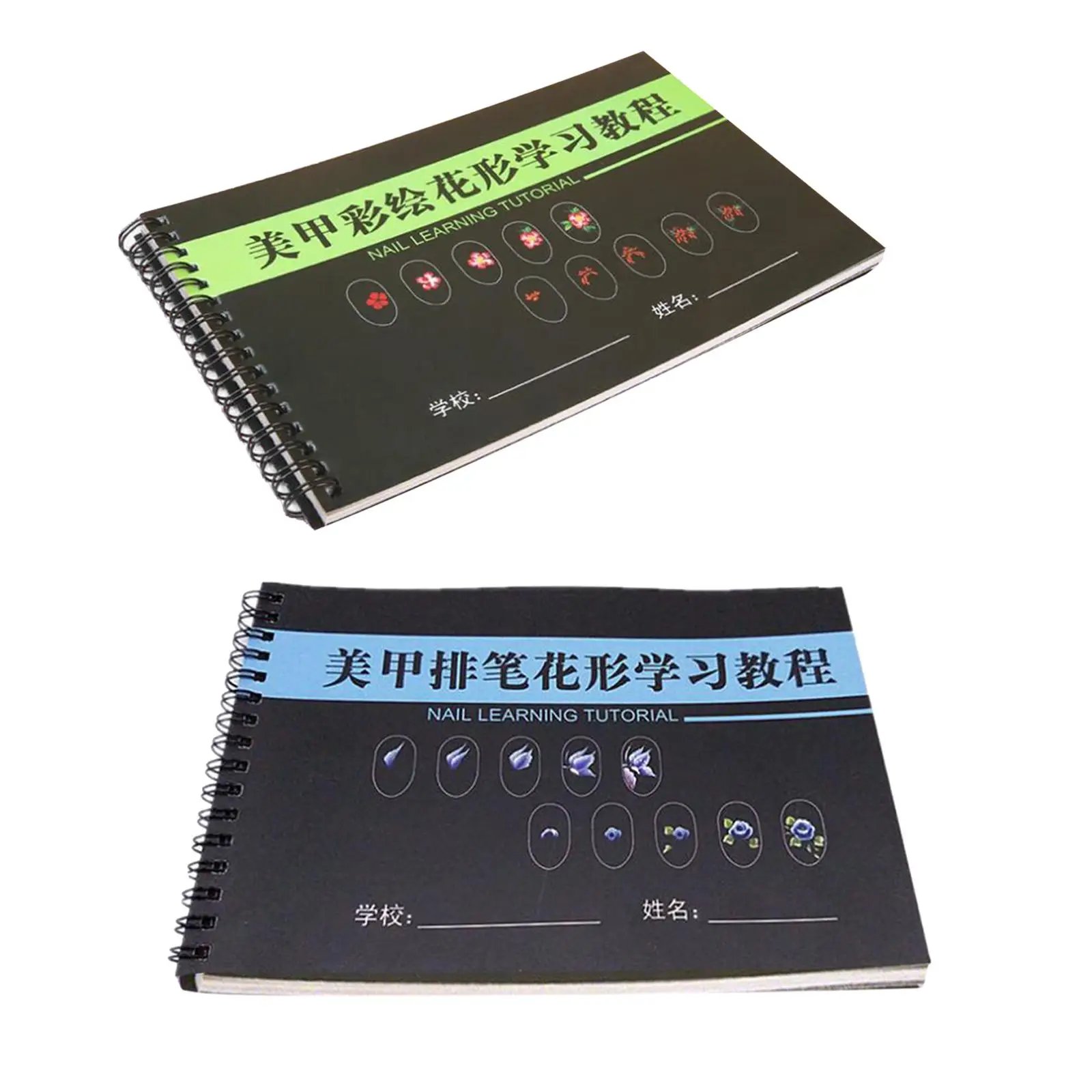Nail Art Practice Template Learning Paper Book Sticker Lines Drawing Accessoires Training Cards Exercise Books for Beginner