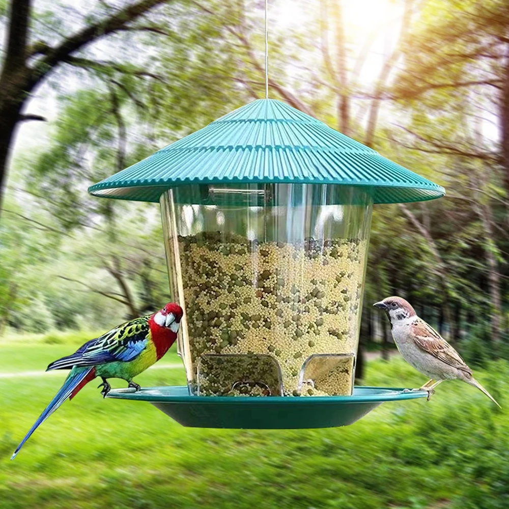 Supvox Bird Food Water Bowl Round Cage Food Feeder For Pigeons 1 Set