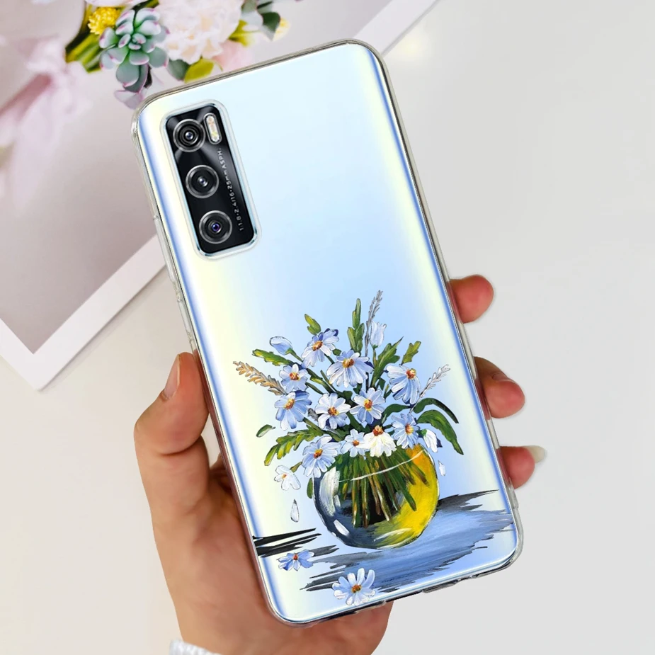 Stylish Painted Clear Silicone Phone Case with Soft Bumper