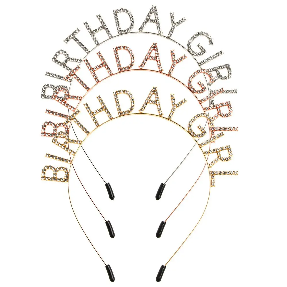 패션 메탈 합금 여성 헤어 후프 생일 소녀 헤어밴드 생일 파티 티아라 공주 왕관..