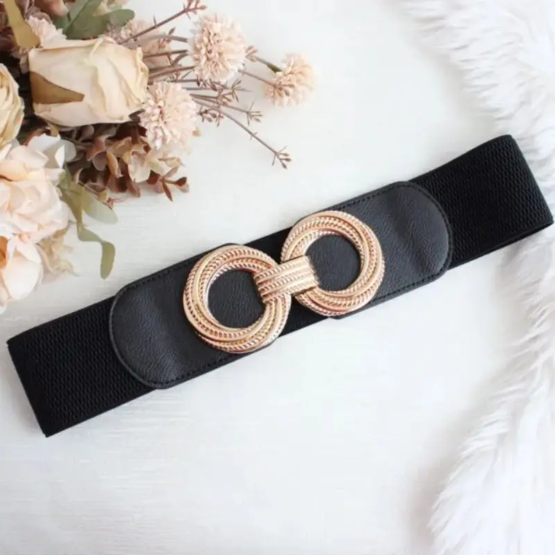 Cintura Elasticizzata Larga Donna In Stile Vintage - Modello Corsetto Con Lacci, Larga 17,5 Cm, Per Abiti, Cappotti E Jeans - 2