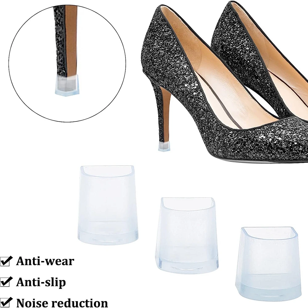 70 Pairs/ Lot PVC High Heel Latin Stiletto Dancing Covers Heel Stoppers Antislip Silicone High Heel Protectors for Wedding Party
