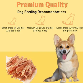 150g/5.29oz Chicken Jerky and Duck Jerky Dog Treats For Small, Medium, Large Dog, Made With Real Pure Chicken, Healthy 5