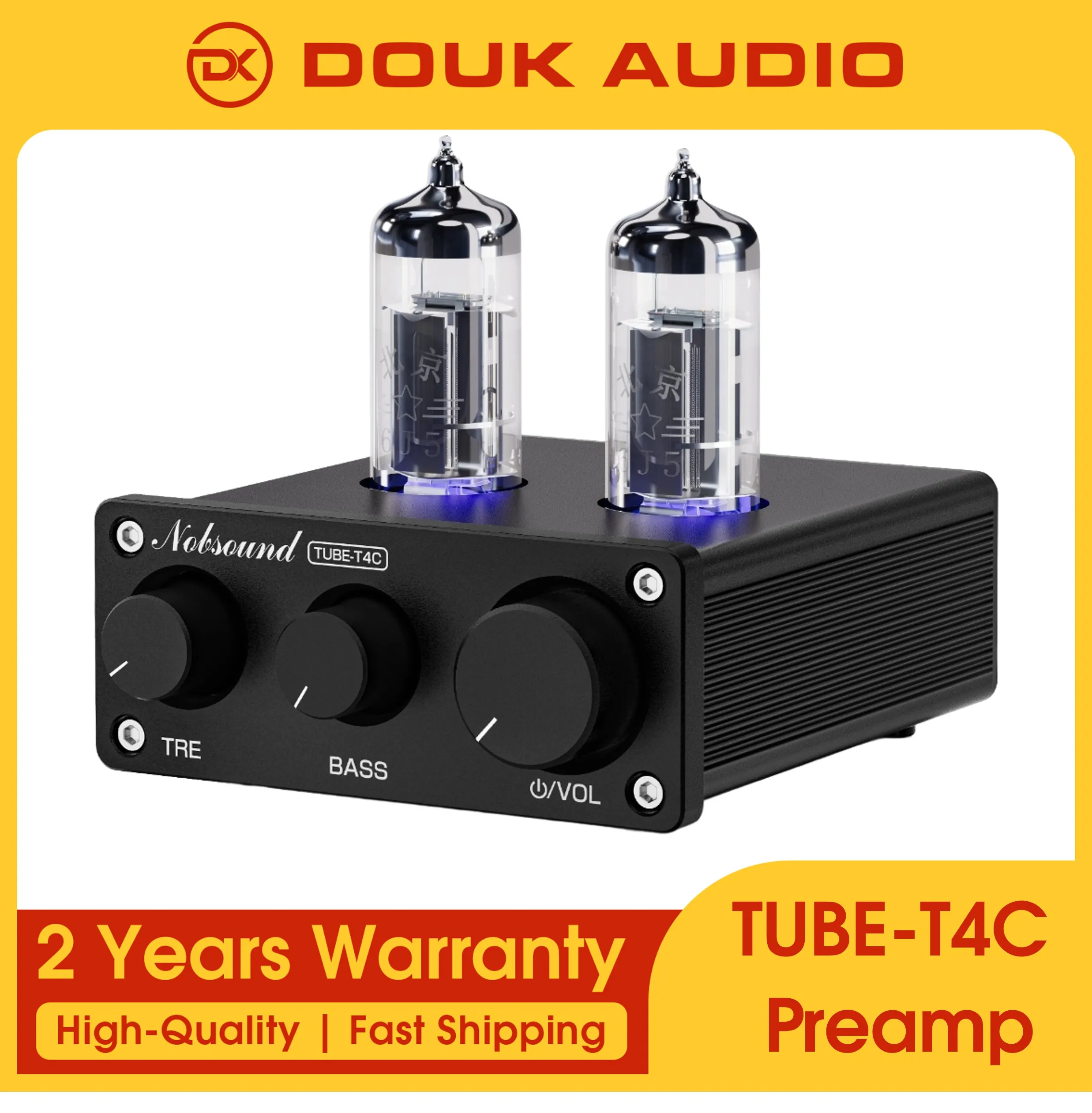 Douk Audio TUBE-T4C HiFi Valve Tube Preamp Stereo Audio Pre