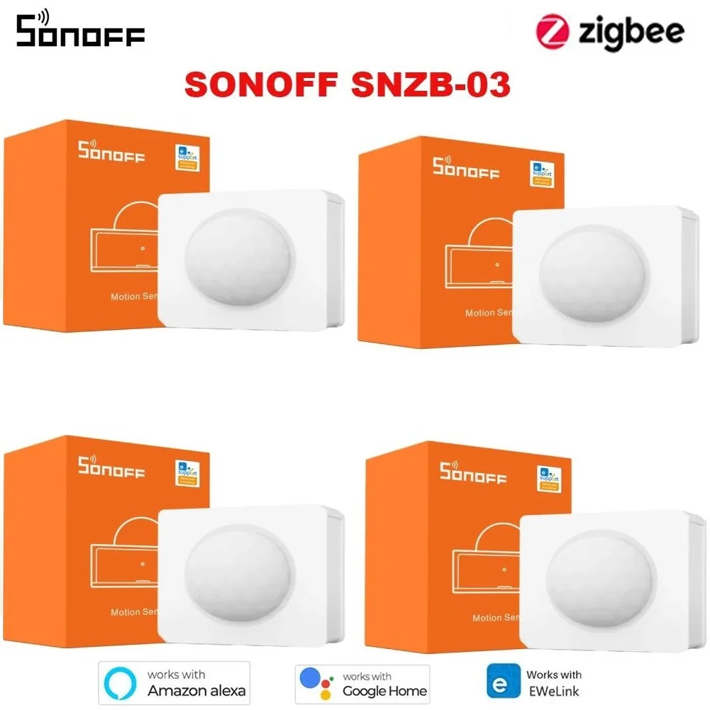 

SONOFF SNZB-03 Zigbee Smart ZigBee Motion Sensor Detector Sensor Smart Home Security Work With ZBBridge Via EWeLink Alexa Google