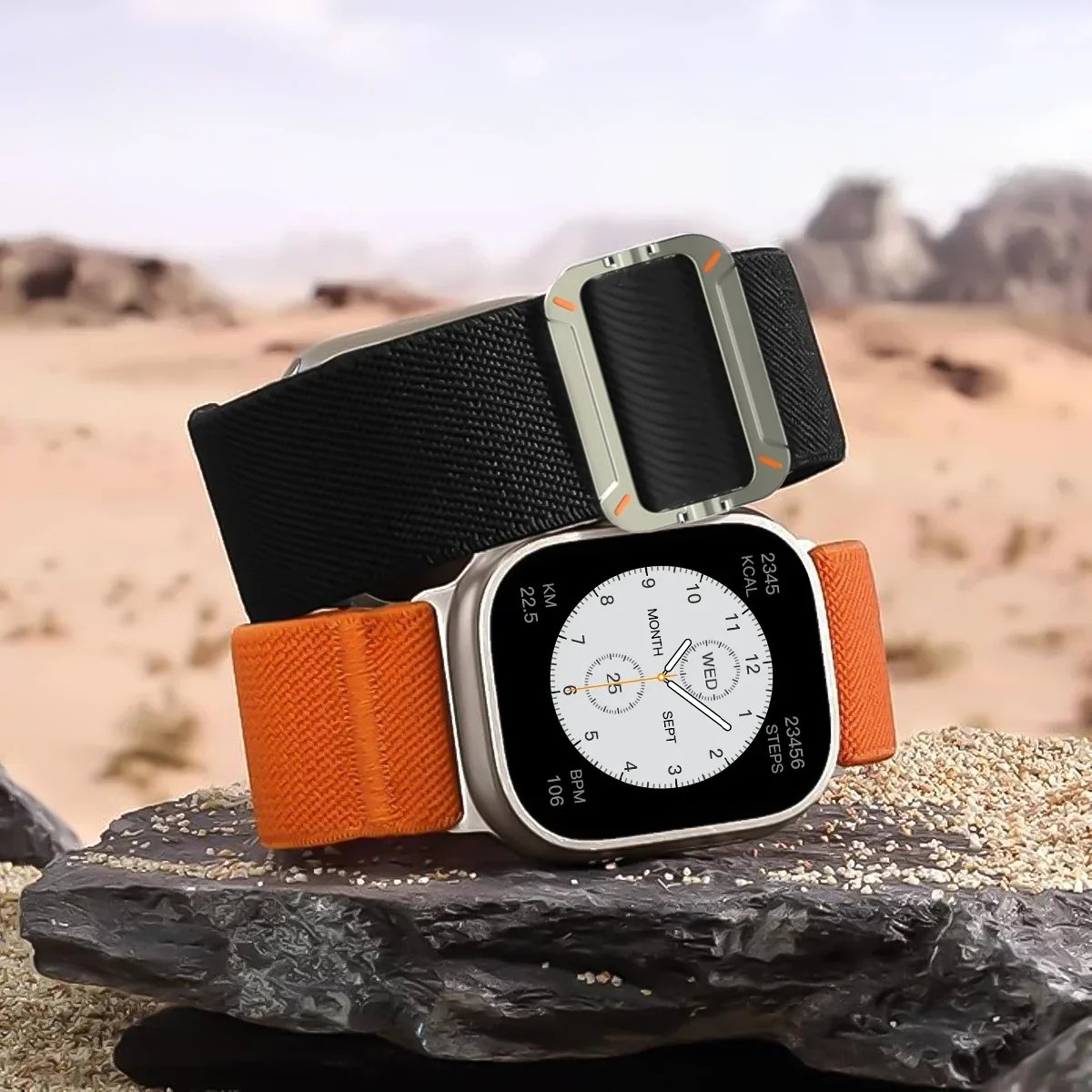 Geflochtenes Armband für Apple Watch 46 mm 42 mm 49 mm 45 mm 41 mm 38 44 mm 40 mm Nylonband für IWatch Ultra 2 Series 10 9 8 7 6 SE 5 4 3 – Detail 5