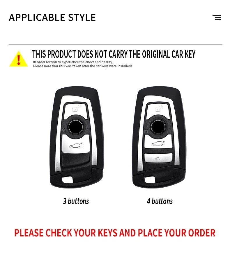 Key Case Cover for BMW 520 F10 F30 F18 118i 320i 1 3 5 7 Series X3 F25 X4 M3 M5 Keychain Bag Shell Accessories Holder