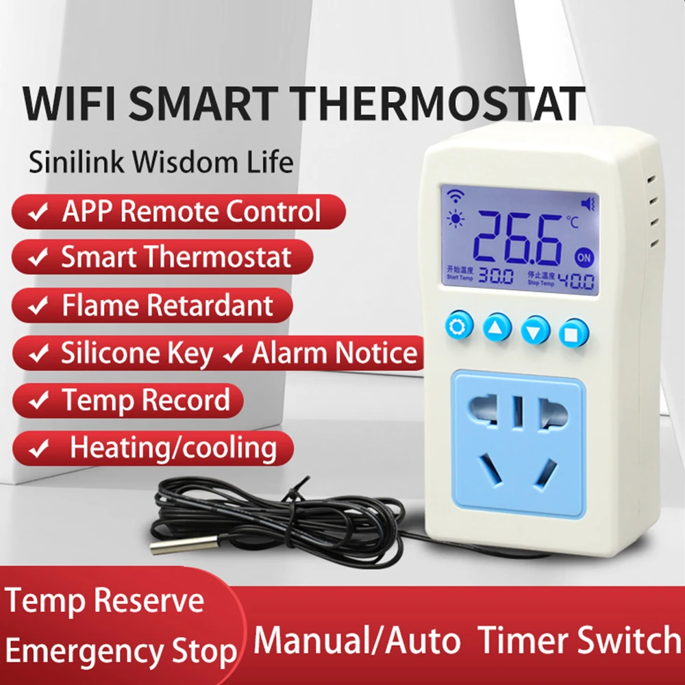 

Термостат с таймером и Wi-Fi, 110-220 В переменного тока
