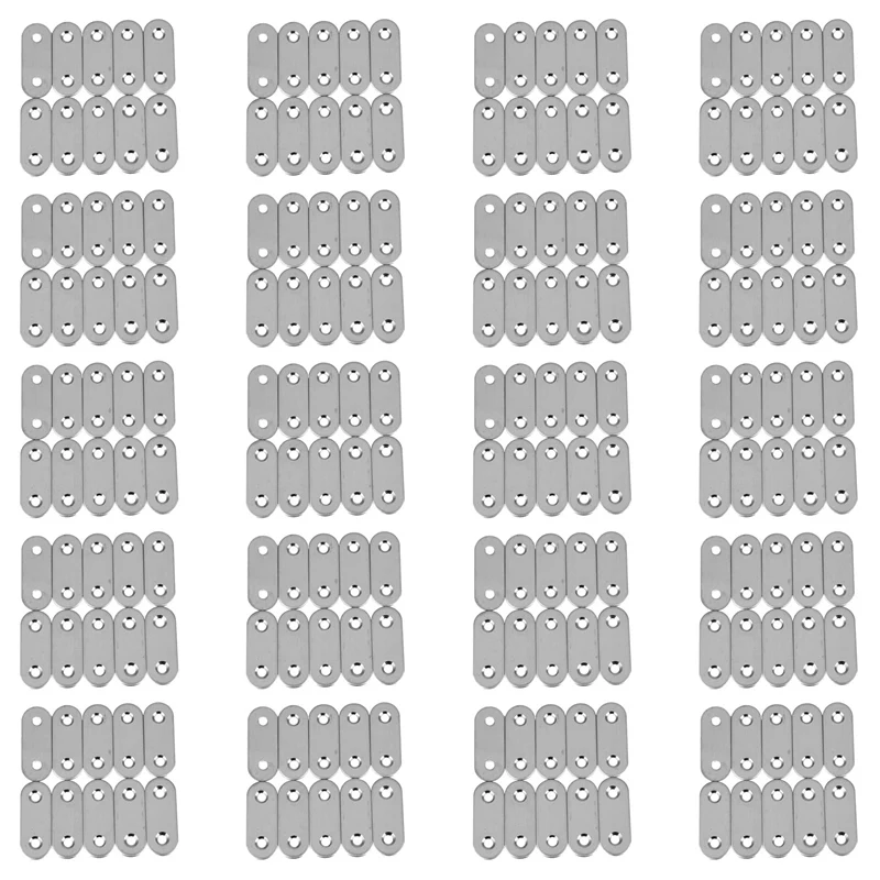 

Flat Mending Plates Repair Fixing Joining Brackets 40X15mm 200Pcs