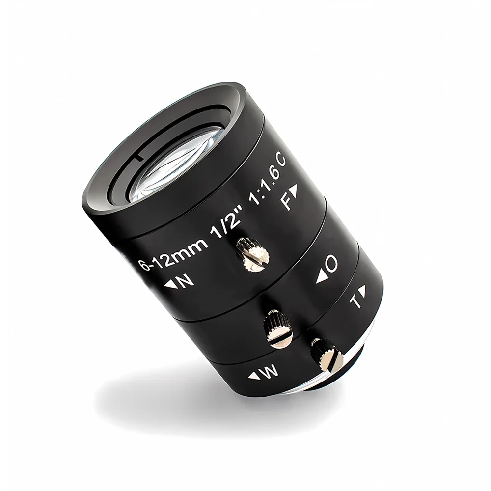 No Distortion Lens 6-12mm High Quality Varifocal Lens C Mount 1/2" Format F1.6 A