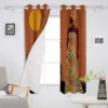 Black Woman African Savannah Tropical Landscape Window Curtains Living Room Curtain Home Decor 3
