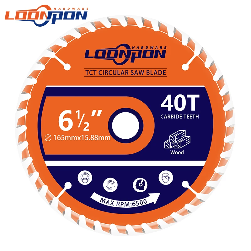 Loonpon TCT Hartmetall-Kreissägeblatt, Radscheiben, Holztrennscheibe, 115 140 165 184 254 mm, Holzbearbeitungs-Sägeblatt – Detail 9